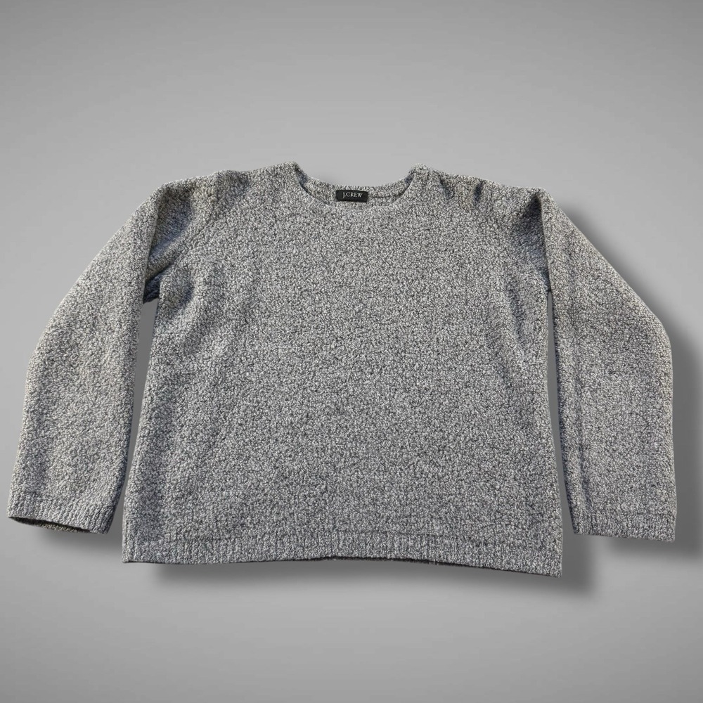 J Crew Sweater Womens Small Pullover Gray Marled Wool‎ Crew Neck Cozy